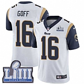 Nike Rams 16 Jared Goff White 2019 Super Bowl LIII Vapor Untouchable Limited Jersey,baseball caps,new era cap wholesale,wholesale hats